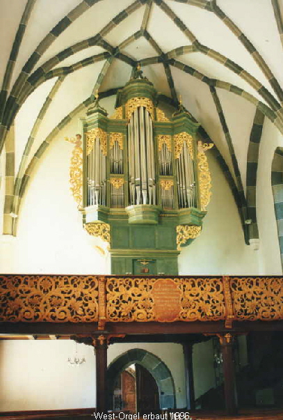 West-Orgel erbaut 1996 - Klicken für Originalgrösse
